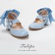 Iris Corolla Tulips Chunky Heel Shoes(Reservation/6 Colours/Full Payment Without Shipping)